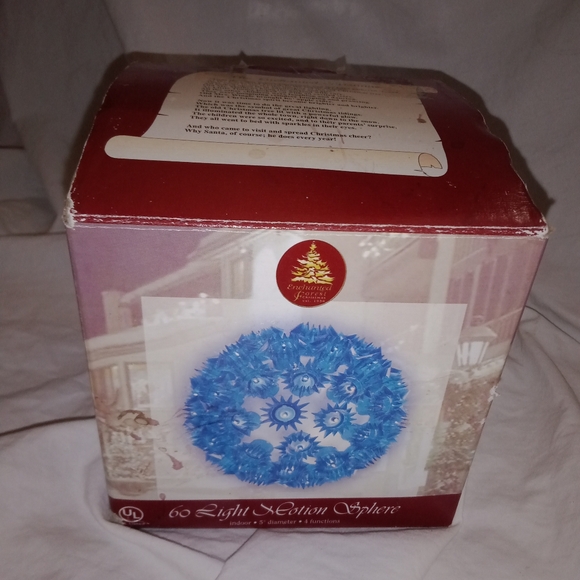 Vintage 2002 Enchanted Forest Christmas 60 Light Motion Sphere 5" 4 Functions - Picture 9 of 11